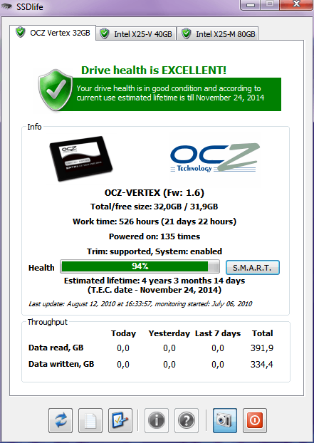 SSDlife screenshot